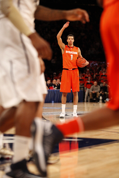 Michael Carter-Williams looks for an open teammate.