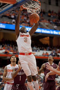 Jerami Grant slams home a dunk in SU's 89-74 victory over Fordham.