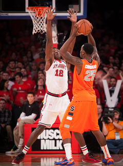 Rakeem Christmas works his way around St. John's Chris Obekpa.