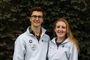 Lockerbie Scholars Joseph Holland (left) and Harriet Graham said many Syracuse University students have never heard of Lockerbie.   