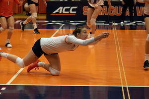 Yuliia Yastrub ranked second on Syracuse in digs this season with 237. 