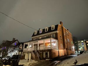 The letters “ZBT” were added to the exterior of the chapter’s house sometime this week.