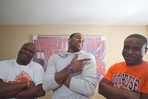 (From left) Smoke Richards, Scoop Jardine and Jahron Richards 